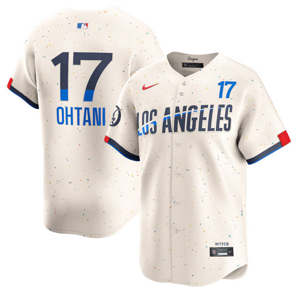 Brooklyn Dodgers #17 Shohei Ohtani Cream 2024 City Connect Limited Stitched Jersey